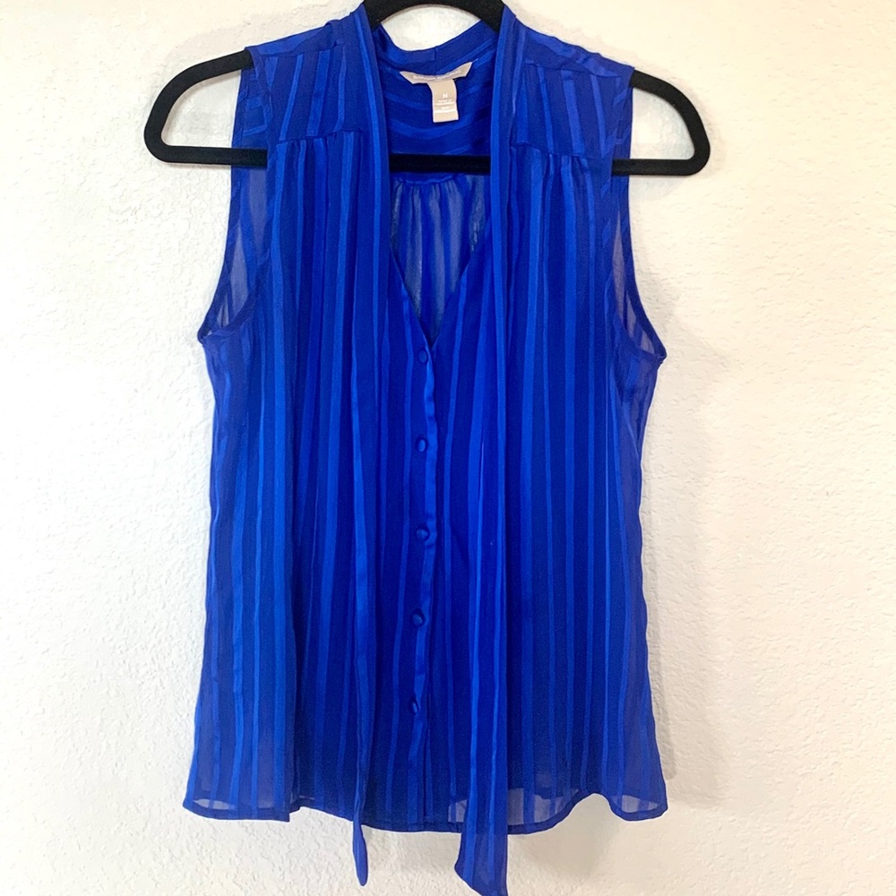Banana Republic Sheer Shift Button Down Tank